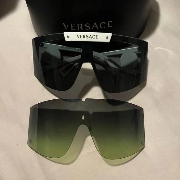 Versace Black and Green Oversized Sunglasses Versace 4476U GB1/2 Sunglasses - US main image 2